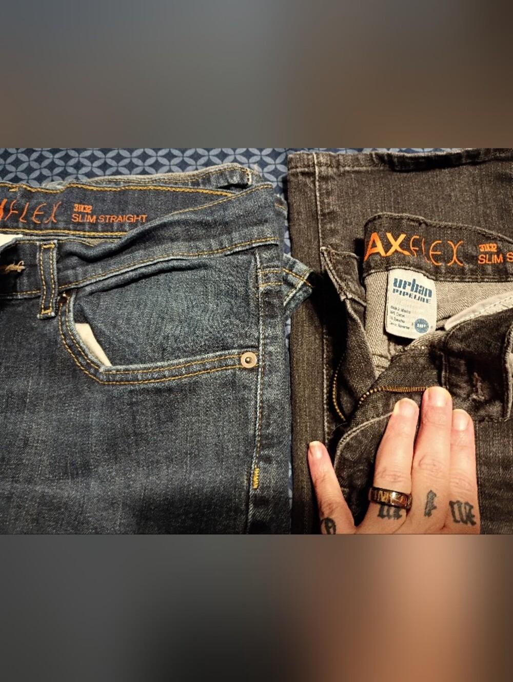 2 Pair Of 31x32 Urban Pipeline Slim Straight Jeans - Picture 2 of 2